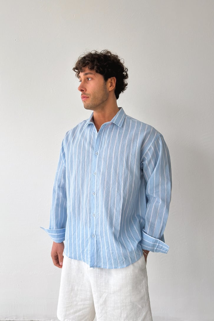 Double-Striped Linen Shirt